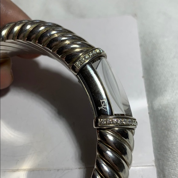 David Yurman T-209M 925 Diamond Bezel Cuff watch - Picture 10 of 11